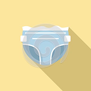 Incontinence diaper icon, flat style