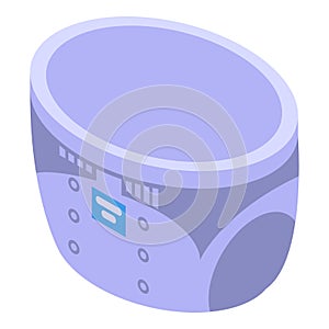Incontinence diaper icon, isometric style