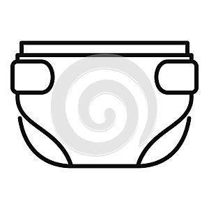 Incontinence diaper icon, outline style