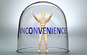 Inconvenience can separate a person from the world and lock in an isolation that limits - pictured as a human figure locked inside