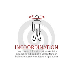 Incoordination Vector signs for web graphics photo