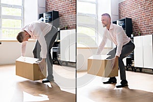 Incorrect Box Lifting Posture