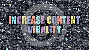 Increase Content Virality in Multicolor. Doodle Design. photo
