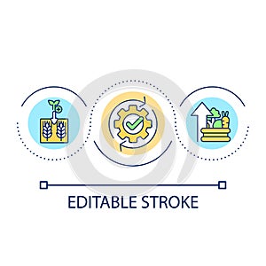 Increase harvest amount loop concept icon