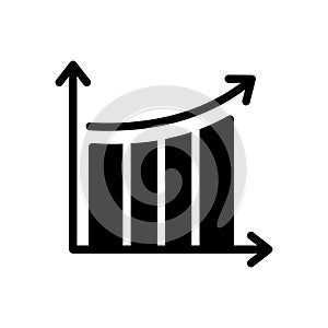 Increase vector glyph flat icon