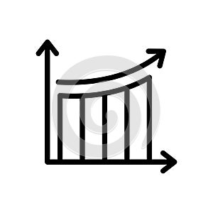 Increase vector thin line icon