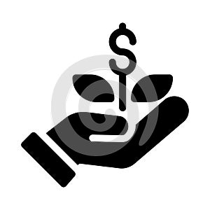 Increase vector glyph flat icon