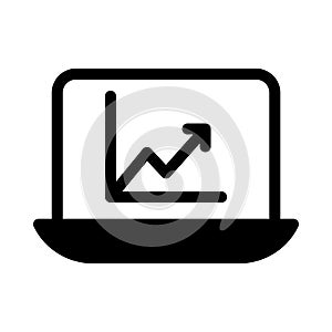 Increase vector glyph flat icon