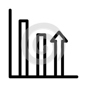 Increase vector thin line icon