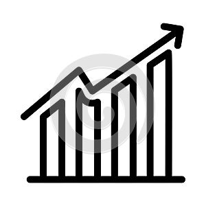 Increase vector thin line icon