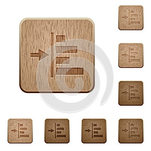 Increase left indent wooden buttons photo