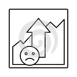 Increase line vector icon which can easily modify or edit