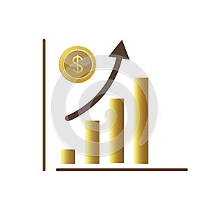 Increase money growth icon