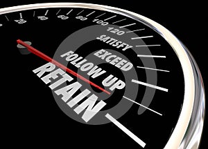 Increase Retention Meet Needs Exceed Expectations Speedometer