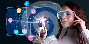 Increase revenue concept. Business, Technology, Internet and network concept