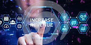 Increase revenue concept. Business, Technology, Internet and network concept