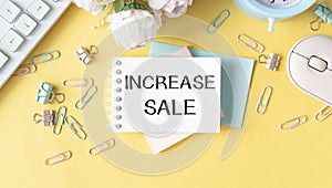 Increase sales text concept write