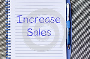 Increase sales write on notebook