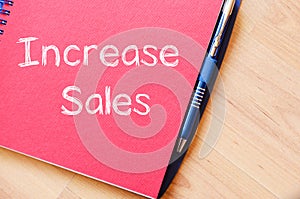 Increase sales write on notebook