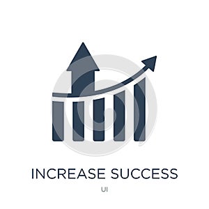 increase success icon in trendy design style. increase success icon isolated on white background. increase success vector icon