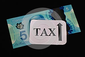 Increase tax in Canada Concept.