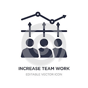 increase team work icon on white background. Simple element illustration from Business concept