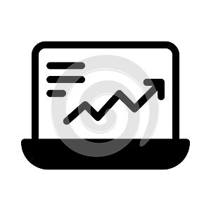 Increase vector glyph flat icon