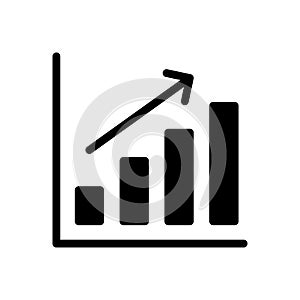 Increase vector glyph flat icon