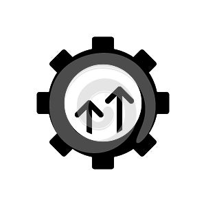 Increase vector glyph flat icon