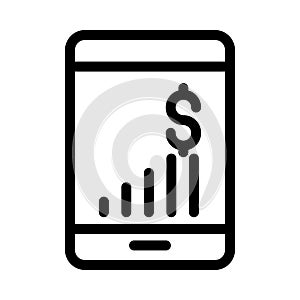 Increase vector. thin line    icon