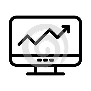 Increase vector. thin line    icon