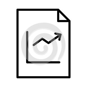 Increase vector thin line icon