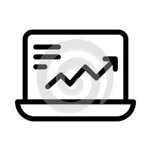 Increase vector thin line icon