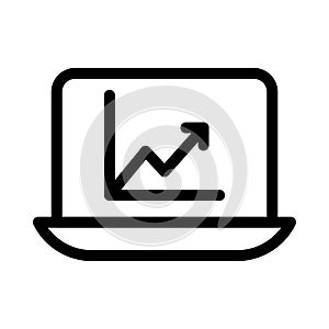 Increase vector thin line icon