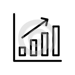 Increase vector thin line icon