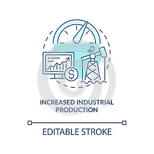 Increased industrial production concept icon