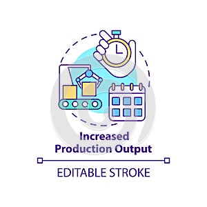 Increased operation output concept icon