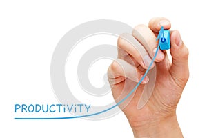 Increased Productivity Business Graph Concept