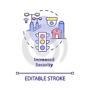 Increased security concept icon