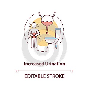 Increased urination concept icon