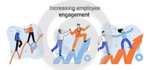 Increasing employee engagement, improve their communication within departments. Staff management