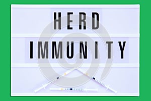 Increasing herd immunity, vaccination of the population