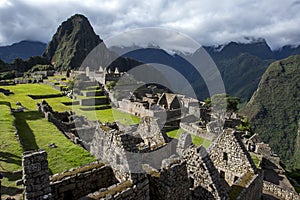 The incredible ancient ruins of Machu Picchu in Peru.