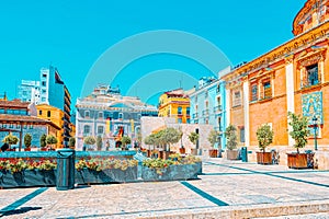 Valencia, Square of the Virgin Saint Mary and Basilica of the Mo photo