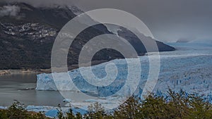 The incredible blue glacier of Perito Moreno stretches to the horizon