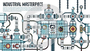 Incredible complex industrial machine