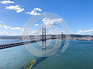 Incredible engineering work 25 de abril bridge