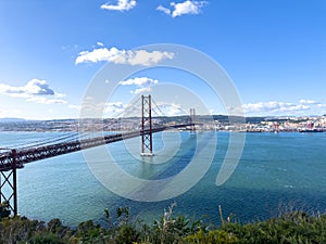 Incredible engineering work 25 de abril bridge