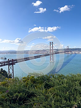 Incredible engineering work 25 de abril bridge