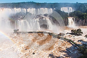 Incredible and gorgeous waterfalls of Iguazu, Brazil photo